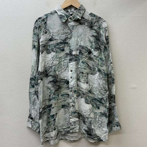 USED 古着 長袖 シャツ、ブラウス Shirt, Blouse GOLD RESS オーバーサイズ 総柄【USED】【古着】【中古】10106898