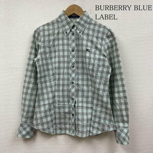 BURBERRY BLUE LABEL СХ꡼֥롼졼٥ Ĺµ ġ֥饦 Shirt, Blouse Ĺµ  ֥饦 Shirt 󥰥꡼ ܥ ޥåUSEDۡڸۡš10106978