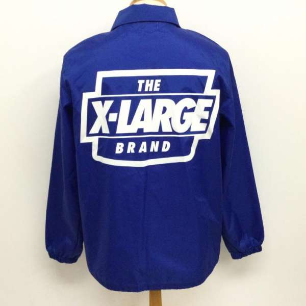 XLARGE エクストララージ ジャンパー、ブルゾン ジャケット、上着 Jacket 01179502 デカロゴプリント ナイロンコーチジャケット【USED..