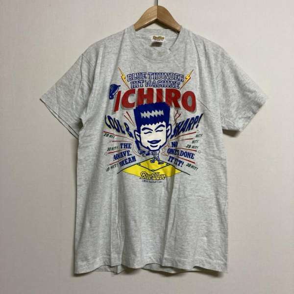 US古着 USフルギ 半袖 Tシャツ T Shirt FRUIT OF THE LOOM / Blue Wave ORIX Baseball Club 半袖 イチロー プリント Tシャツ【USED】【古着】【中古】10107047