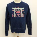 EVISU エヴィス 長袖 トレーナー Sweat, Sweatshirt 鳥居刺繍 藍染 ヘビーウェィト スウェット トレーナー 袖カモメ刺繍 Lot 1513【USED】【古着】【中古】10107372