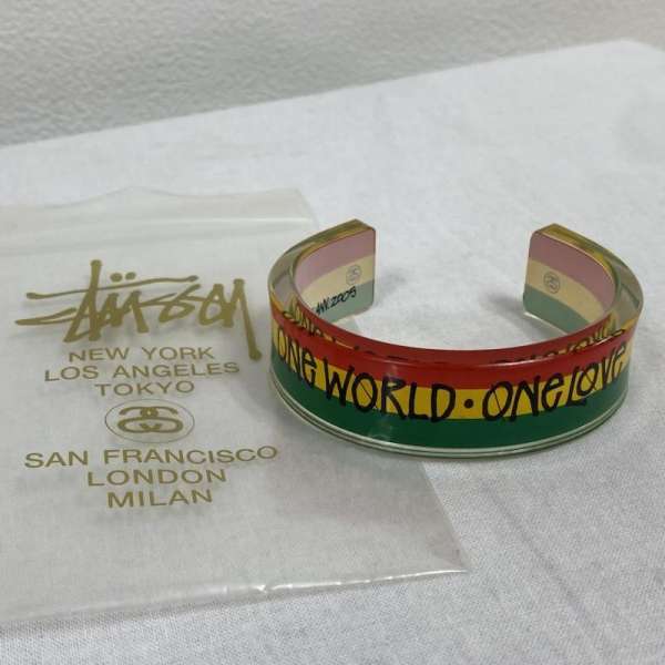 STUSSY ステューシー ブレスレット、バングル アクセサリー Accessory Bracelet, Bangle STUSSY Sannomiya Chapt 1周年記念 ラスタカラー バングル【USED】【古着】【中古】10107530