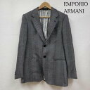 EMPORIO ARMANI エンポリオアルマーニ ジャケット、ブレザー ジャケット、上着 Jacket ヴァージン ウール ブレンド ヘリンボーン ジャケット スーツ テーラード シングル【USED】【古着】【中古】10107676