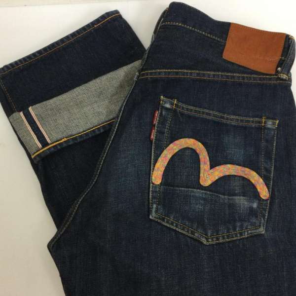 EVISU エヴィス デニム、ジーンズ パンツ Pants, Trousers Denim Pants, Jeans fromA コラボ 2001 No2 マルチカラーカモメ刺繍 デニムパンツ【USED】【古着】【中古】10108108