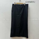 ガンリュウ 14AW ウール ギャバジン ラップ ロング スカート AD2013 M【USED】【古着】【中古】10108219