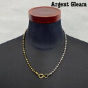 ArgentGleam アージェントグリーム ネックレス、ペンダント アクセサリー Accessory Necklace, Pendant Argent Gleam 真鍮 BRASS シルバー Silver925 コンビ ボール チェーン ネックレス【USED】【古着】【中古】10108339