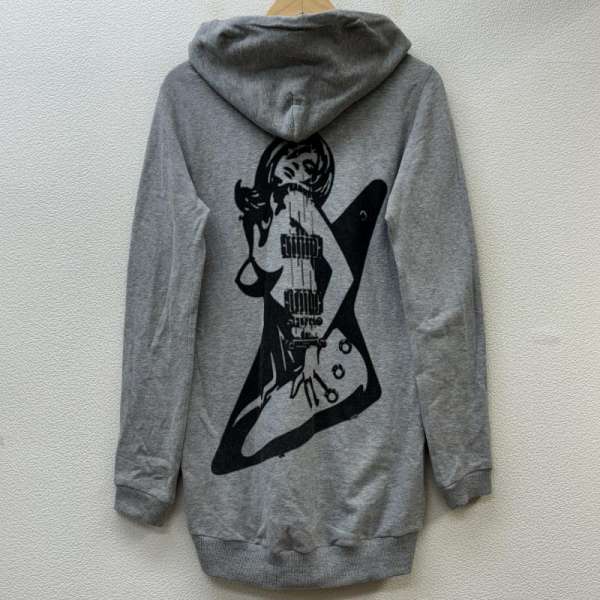 HYSTERIC GLAMOUR ヒステリックグラマー 長袖 パーカー Hooded Sweatshirt, Hoodie 2CF-8010 ギターガール プリント ジップアップ スウェット【USED】【古着】【中古】10108434