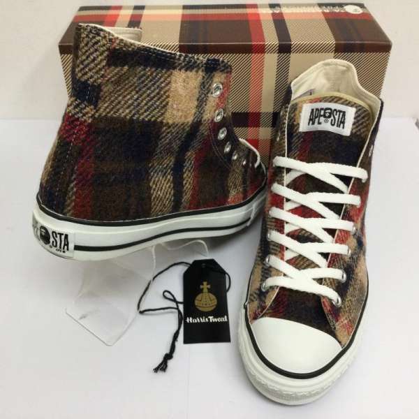 A BATHING APE AxCVOGCv Xj[J[ Xj[J[ Sneakers BAPE STA ~Harris Tweed uWFl`FbN nCJbgXj[J[ ^OEtyUSEDzyÒzyÁz10108518