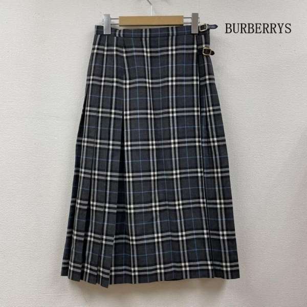 BURBERRYS バーバリーズ ロングスカート スカート Skirt Long Skirt ラップスカート 巻きスカート ロング チェック柄 プリーツ FXA14-068【USED】【古着】【中古】10108803