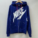 NIKE ナイキ 長袖 パーカー Hooded Sweatshirt, Hoodie 716727-470 スター 星 総柄 スウォッシュ ロゴ プリント フーディ ジップアップ スウェット【USED】【古着】【中古】10109886(4)