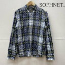 SOPHNET. ソフネット 長袖 シャツ、ブラウス Shirt, Blouse 長袖 シャツ チェック ドット 胸ポケット SOPH-120089【USED】...