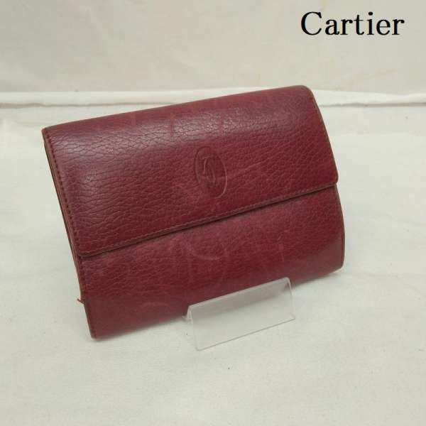 Cartier カルティエ 二つ折り 財布 Wallet Bi-Fold Wallet, Billfold Wallet 三つ折り 財布 がま口 マストライン【USED】【古着】【中古】10111273