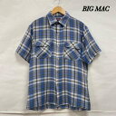 VINTAGE ヴィンテージ 半袖 シャツ、ブラウス Shirt, Blouse BIG MAC ビッグマック 80's コットン混ポリエステル 襟芯 フラップ...