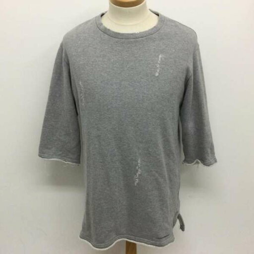 コードナンバーエイト CH01-02L1-VH50 3/4 SLEEVE CRASH SWEAT ダメージ加工 裾・袖カットオフ M【USED】【古着】【中古】10112396 コードナンバーエイト CH01-02L1-VH50 3/4 SLEEVE CRASH SWEAT ダメージ加工 裾・袖カットオフ M【USED】【古着】【中古】10112396