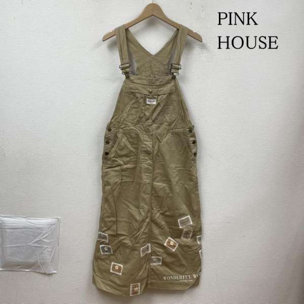 PINK HOUSE ピンクハウス サロペット、オーバーオール サロペット・オーバーオール Overall ノースリーブ ワンピース サロペット プリント ロゴ 花柄 刺繍 WONDERFUL WORLD W52FA20【USED】【古着】【中古】10123984