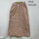 PINK HOUSE ピンクハウス ロングスカート スカート Skirt Long Skirt フロント ロゴ入り Aライン デニム スカート カジュアル 無地【USED】【古着】【中古】10123992
