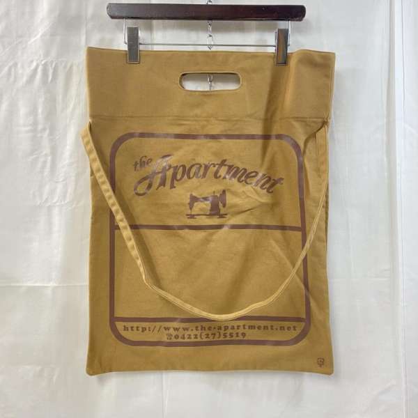 USED 古着 ショルダーバッグ ショルダーバッグ Shoulder Bag STABRIDGE × The Apartment CANVAS SHOPPING BAG BROWN【USED】【古着】【中古】10125373