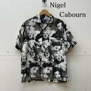 ナイジェルケーボン マリリンモンロー 総柄 アロハ レーヨン シャツ nc-077316 2【USED】【古着】【中古】10128372