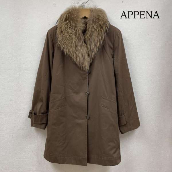 古着 APPENA ラクーン ラビット ファー 毛皮 コート ジャケット 襟リアルファー ライナー付き 3【USED】【古着】【中古】10129015