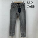レッドカード アンクル スリム テーパード ストレッチ デニム パンツ ジップフライ スキニー サイズ22インチ -【USED】【古着】【中古】10129792