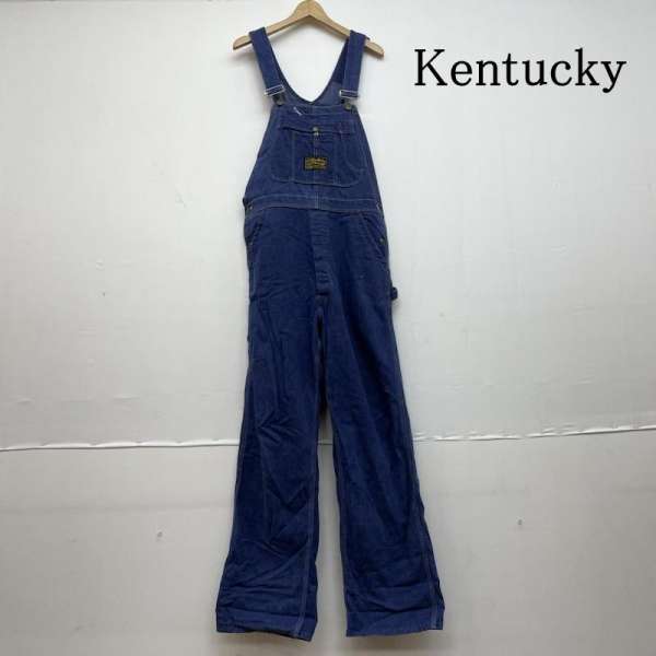 古着 Old Kentucky sanforized デニム オーバーオール 60s ボタンフライ ロゴ 刺繍 表記無し【USED】【古着】【中古】10129798