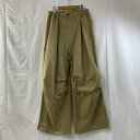 古着 moditec モディテック ナイロンタックワイドパンツ ベージュ L L【USED】【古着】【中古】10130468(4)