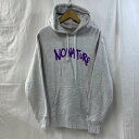 古着 ultraheavy NO NATURE ノーネイチャーフーディー ミックスグレー L L【USED】【古着】【中古】10130571