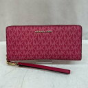 マイケルコース JET SET TRAVEL コンチネンタル ウォレット MKシグネチャー -【USED】【古着】【中古】10130691