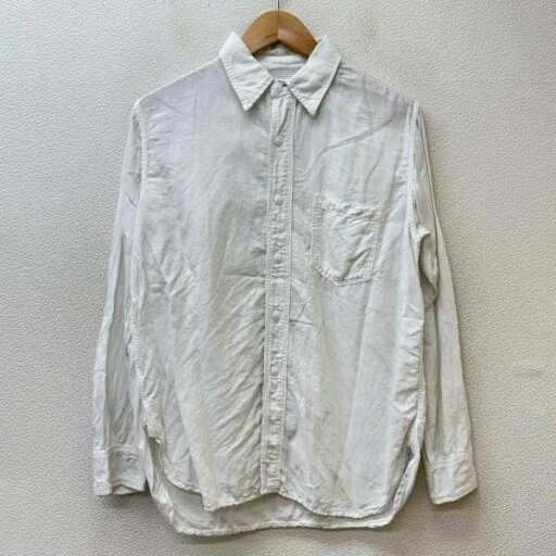 コロナ コットン リネン マチ付き 長袖 シャツ 白 ホワイト S【USED】【古着】【中古】10131183 コロナ コットン リネン マチ付き 長袖 シャツ 白 ホワイト S【USED】【古着】【中古】10131183