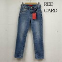 レッドカード Liberty ストレート デニム パンツ ジーンズ 細め 493321 サイズ22 -【USED】【古着】【中古】10131467