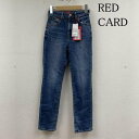 レッドカード LIBERTY H.RISE ストレート デニム パンツ ジーパン ジップフライ サイズ22 無地 49321HR -【USED】【古着】【中古】...