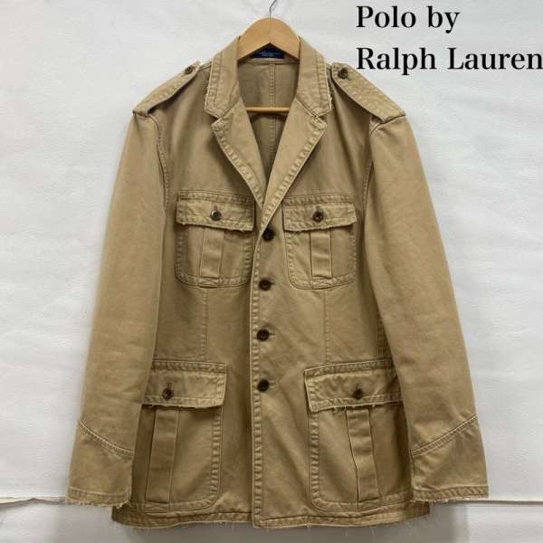 ポロバイラルフローレン サファリ ジャケット ハンティング コットン ヴィンテージ加工 LL【USED】【古着】【中古】10132670