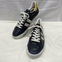 マカロニアン maccheronian ローカット レザー ブラック イエロー ルーマニア製 26.5cm【USED】【古着】【中古】10132731