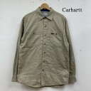 カーハート 長袖 ワークシャツ ブラウス Shirt ロングスリーブ コットンツイルシャツ M【USED】【古着】【中古】10133857(4)