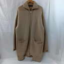 ディーゼル DIESEL ディーゼル ダメージ加工ジップアップカーディガン ベージュ ビックシルエット ハイネック M【USED】【古着】【中古】1013393...