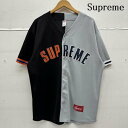 シュプリーム 21SS Don't Hate Baseball Jersey ロゴ 刺繍 ベースボール ゲーム シャツ L【USED】【古着】【中古】10134...