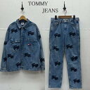 トミー ジーンズ WORKER SKATER 刺繍 デニム ジャケット カーペンター パンツ BG7032 M【USED】【古着】【中古】10134888(4)