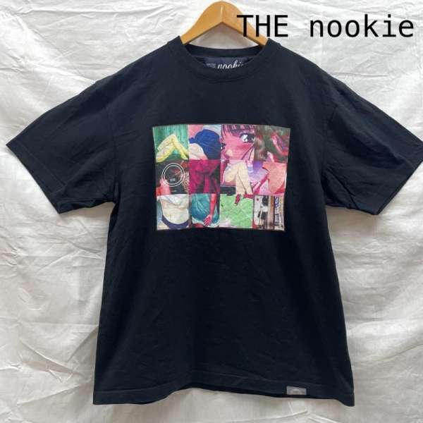古着 THE nookie アニメT フロントアニメプリント ブラック コットン FREE【USED】【古着】【中古】10134917