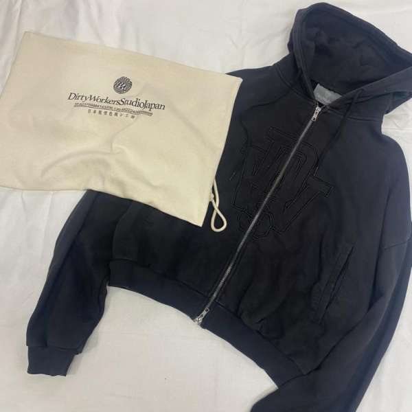 古着 Dirty Workers studio DWS Home Town Full ZIP Hoodie Black M メンズ M【USED】【古着】【中古】10135137