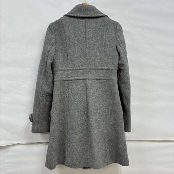 バーバリー・ブルーレーベル アンゴラ混 ウール シングル コート 裏地チェック Aライン FNF07-718-07 レディース 38【USED】【古着】【中古】10135272