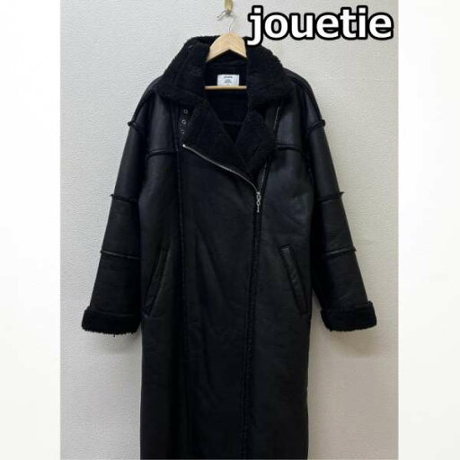 ジュエティ 082150000301-01 オーバー サイズ ビッグ シルエット フェイク レザー ムートン ダブル ロング コート 黒 ブラック レディース M【USED】【古着】【中古】10135375 ジュエティ 082150000301-01 オーバー サイズ ビッグ シルエット フェイク レザー ムートン ダブル ロング コート 黒 ブラック レディース M【USED】【古着】【中古】10135375