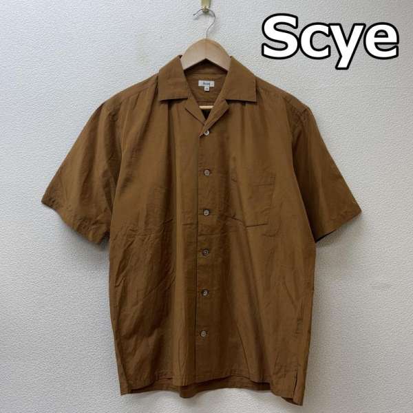 サイ 1117-31082 日本製 シルク コットン オープンカラー ボックス 半袖 シャツ 38【USED】【古着】【中古】10136323