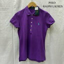 ポロラルフローレン 鹿の子ポロシャツ purple M 165/92A レディース M【USED】【古着】【中古】10138656