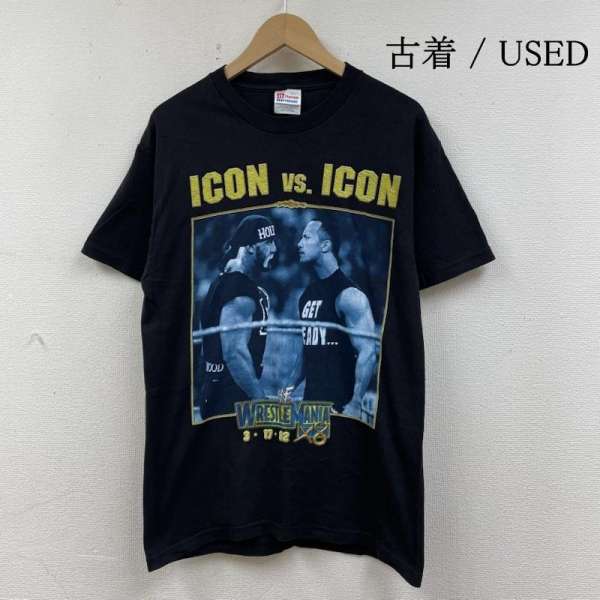 古着 レッスルマニア 18 WM 2002 WWE ICON ハルク ホーガン vs ザ ロック 半袖 Tシャツ グラフィック プリント クルーネック カットソー メンズ M【USED】【古着】【中古】10138675