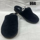 アグ 1123633K Fluff Yeah Clog フラッフ イヤー クロッグ サンダル ブラック BLK レディース 24.5cm【USED】【古着】【中...