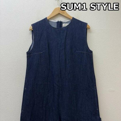 古着 SUM1 STYLE スミスタイル デニム ワイド サロペット オールインワン つなぎ バックジップ ワーク インディゴ レディース FREE【USED】【古着】【中古】10139118 古着 SUM1 STYLE スミスタイル デニム ワイド サロペット オールインワン つなぎ バックジップ ワーク インディゴ レディース FREE【USED】【古着】【中古】10139118