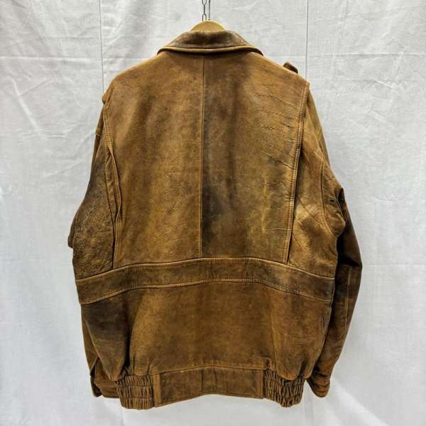 レザー LOLDANTHONY A-2タイプ ラムレザー キャメルブラウン LL メンズ LL【USED】【古着】【中古】10139419