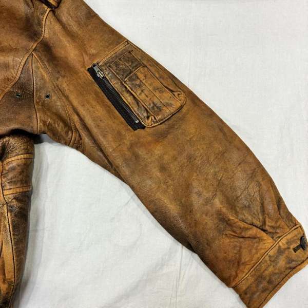 レザー LOLDANTHONY A-2タイプ ラムレザー キャメルブラウン LL メンズ LL【USED】【古着】【中古】10139419