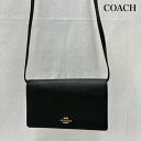 コーチ フォールドオーバー クラッチウォレット Foldover Clutch Wallet レザーサコッシュ ペブルドレザー F30256 レディース -【U...