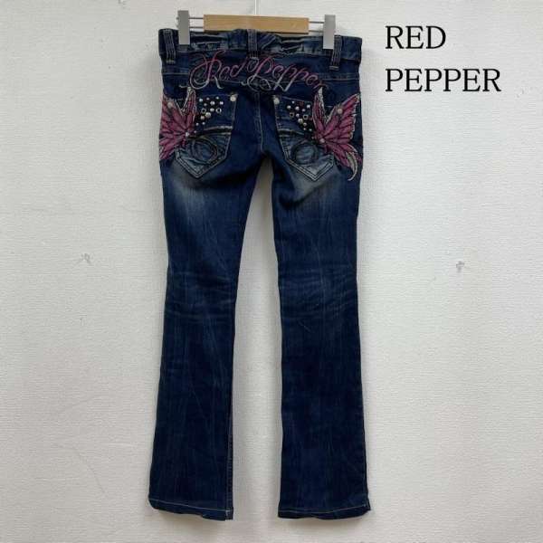 red pepper デニム 24インチ 蝶々 バタフライ 青 楽天市場】ジーンズ レッドペッパー バタフライ レディースの通販
